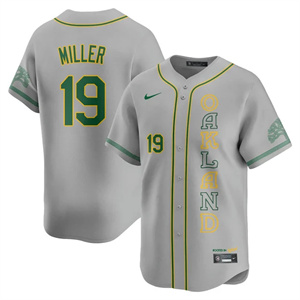 Men's Oakland Athletics City Connect Concept Jersey - All Stitched Mason Miller - 19 #