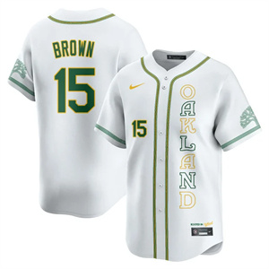 Men's Oakland Athletics City Connect Concept Jersey - All Stitched Seth Brown   - 15