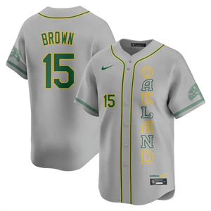 Men's Oakland Athletics City Connect Concept Jersey - All Stitched Seth Brown - 15#