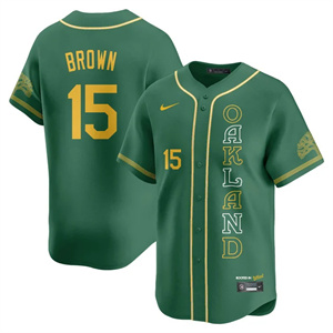 Men's Oakland Athletics City Connect Concept Jersey - All Stitched Seth Brown - 15