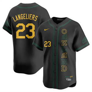Men's Oakland Athletics City Connect Concept Jersey - All Stitched Shea Langeliers  - 23