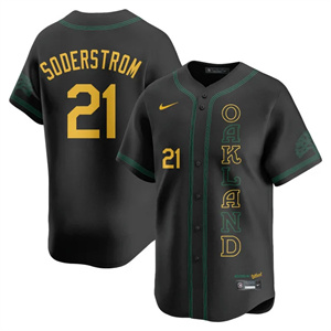 Men's Oakland Athletics City Connect Concept Jersey - All Stitched Tyler Soderstrom -  21