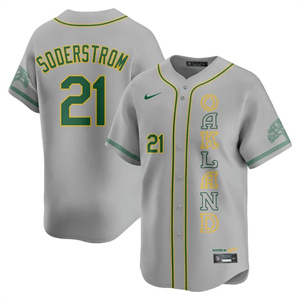 Men's Oakland Athletics City Connect Concept Jersey - All Stitched Tyler Soderstrom - 21 #