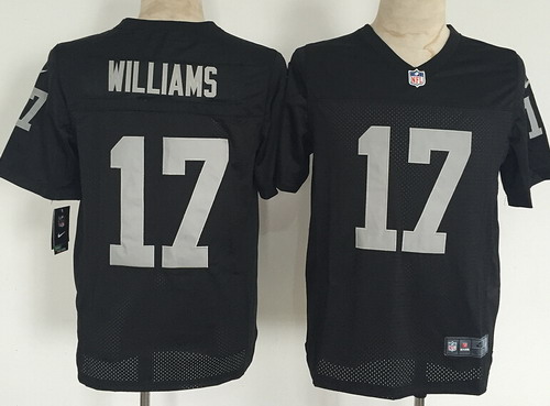 Men's Oakland Raiders #17 Milton Williams Nike Black Elite Jersey