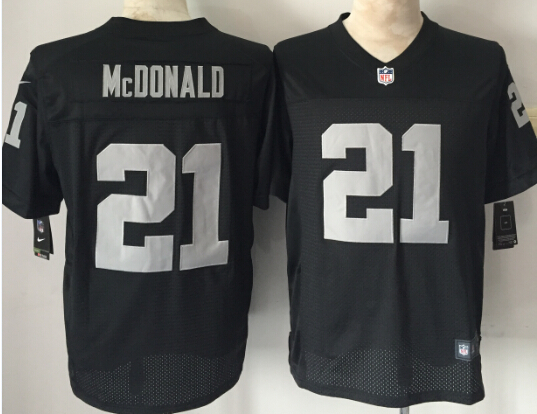 Men's Oakland Raiders #21 Dexter McDonald Nike Black Elite Jersey