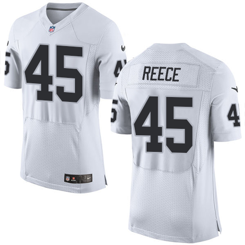 Men's Oakland Raiders #45 Marcel Reece 2015 White Road NFL Nike Elite Jerse