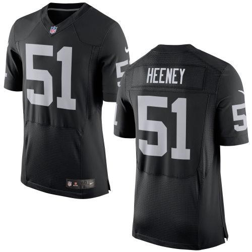 Men's Oakland Raiders #50 Ben Heeney Black Team Color 2015 NFL Nike Elite Jersey