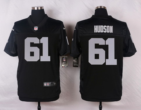 Men's Oakland Raiders #61 Rodney Hudson Black Team Color NFL Nike Elite Jersey