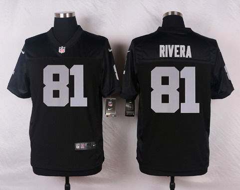 Men's Oakland Raiders #81 Mychal Rivera Black Team Color NFL Nike Elite Jerse
