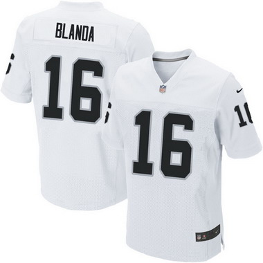 Men's Oakland Raiders Retired Player #16 George Blanda White Elite Jersey