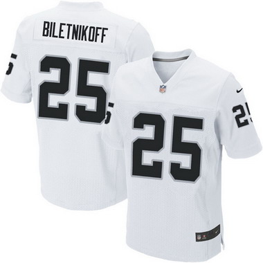 Men's Oakland Raiders Retired Player #25 Fred Biletnikoff White Elite Jerse