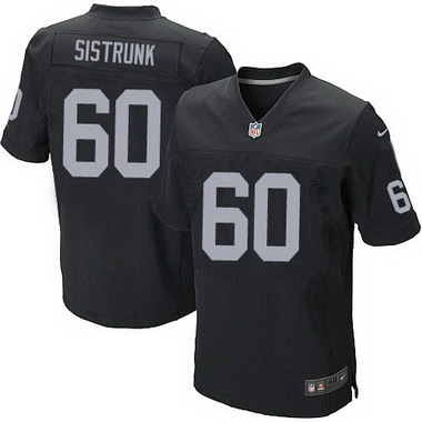 Men's Oakland Raiders Retired Player #60 Otis Sistrunk Black Elite Jersey