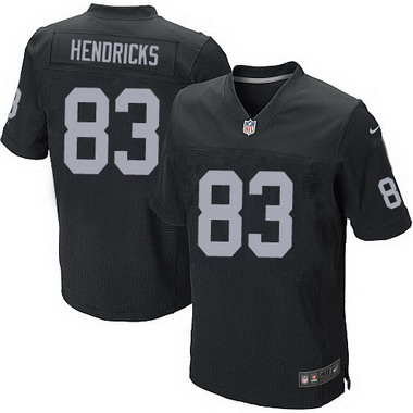 Men's Oakland Raiders Retired Player #83 Ted Hendricks Black Elite Jerse