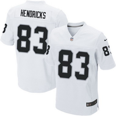 Men's Oakland Raiders Retired Player #83 Ted Hendricks White Elite Jerse