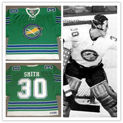 Men's Oakland Seals #30 GARY SMITH 1967 CCM Vintage Throwback Home Green Stitched Jersey
