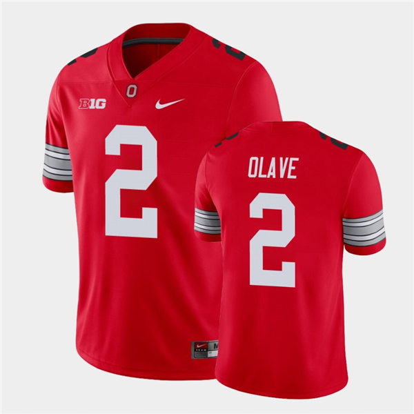 Men's Ohio State Buckeyes #2 Chris Olave Nike Scarlet Retro Football Jersey