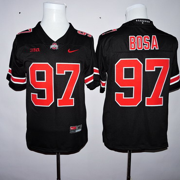 Men's Ohio State Buckeyes #97 Joey Bosa Blackout College Football Nike Limited Jersey