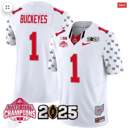 Men's Ohio State Buckeyes 2024 National Champions Limited Jersey N2 - All Stitched #1 Buckeyes