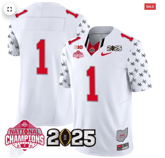 Men's Ohio State Buckeyes 2024 National Champions Limited Jersey N2 - All Stitched #1 Team