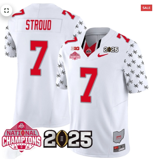 Men's Ohio State Buckeyes 2024 National Champions Limited Jersey N2 - All Stitched C J Stroud - 7