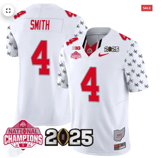 Men's Ohio State Buckeyes 2024 National Champions Limited Jersey N2 - All Stitched Jeremiah Smith - 4