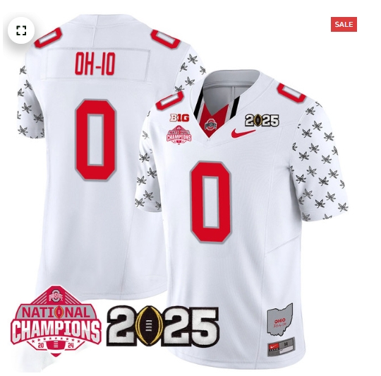 Men's Ohio State Buckeyes 2024 National Champions Limited Jersey N2 - All Stitched OH-IO - 0
