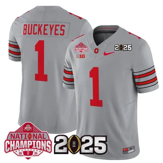 Men's Ohio State Buckeyes 2026 Tunnel Vision National Champions Patch Vapor Limited Jersey - All Stitched  #1   Buckeyes