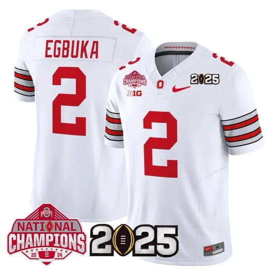 Men's Ohio State Buckeyes 2026 Tunnel Vision National Champions Patch Vapor Limited Jersey - All Stitched  Emeka  Egbuka  2