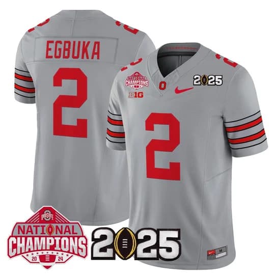 Men's Ohio State Buckeyes 2026 Tunnel Vision National Champions Patch Vapor Limited Jersey - All Stitched  Emeka Egbuka    2