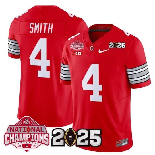 Men's Ohio State Buckeyes 2026 Tunnel Vision National Champions Patch Vapor Limited Jersey - All Stitched  Jeremiah Smith #4
