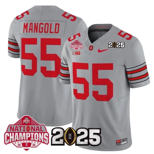 Men's Ohio State Buckeyes 2026 Tunnel Vision National Champions Patch Vapor Limited Jersey - All Stitched  Nick Mangold     55