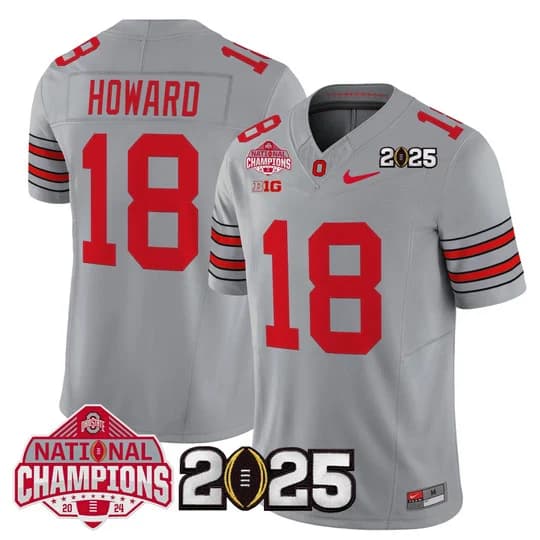Men's Ohio State Buckeyes 2026 Tunnel Vision National Champions Patch Vapor Limited Jersey - All Stitched  Will Howard