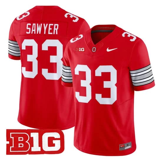 Men's Ohio State Buckeyes 2026 Tunnel Vision Vapor Limited Jersey - All Stitched Jack Sawyer    33