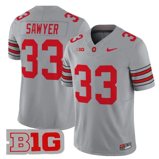 Men's Ohio State Buckeyes 2026 Tunnel Vision Vapor Limited Jersey - All Stitched Jack Sawyer 33