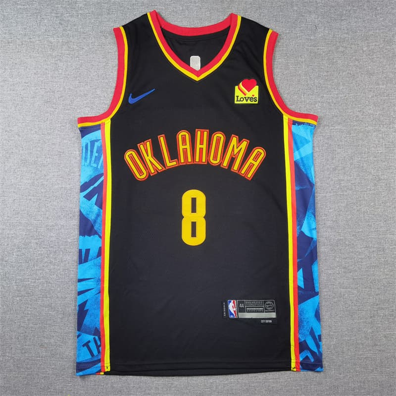 Men's Oklahoma City Thunder  #8 Jalen Williams  Stitched Basketball Jersey