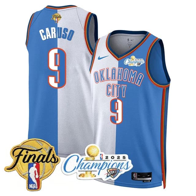 Men's Oklahoma City Thunder 2024-25 Champions Jersey - All Stitched Alex Caruso    - 9