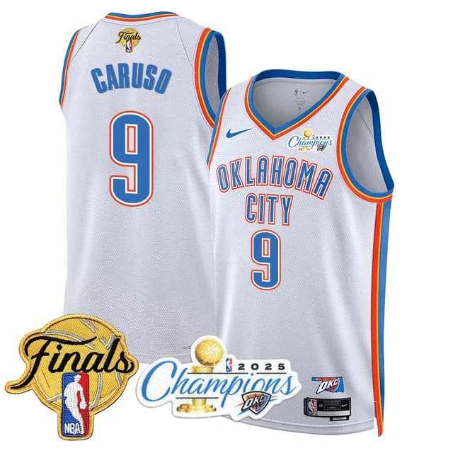 Men's Oklahoma City Thunder 2024-25 Champions Jersey - All Stitched Alex Caruso - 9