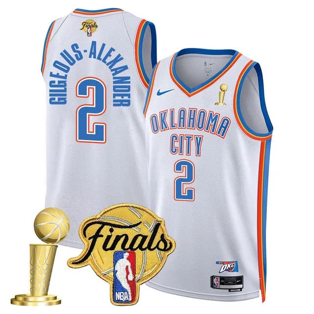Men's Oklahoma City Thunder 2024-25 Champions Jersey - All Stitched Gilgeous-Alexander    2