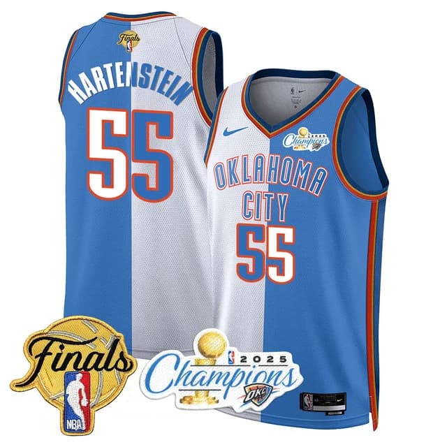 Men's Oklahoma City Thunder 2024-25 Champions Jersey - All Stitched Isaiah Hartenstein    - 55