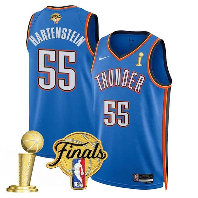 Men's Oklahoma City Thunder 2024-25 Champions Jersey - All Stitched Isaiah Hartenstein    55