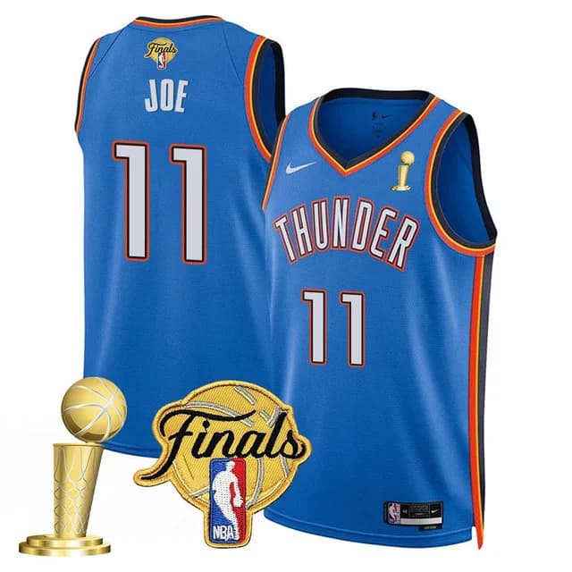 Men's Oklahoma City Thunder 2024-25 Champions Jersey - All Stitched Isaiah Joe    11