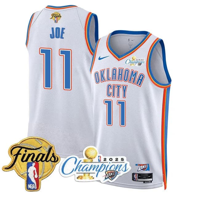 Men's Oklahoma City Thunder 2024-25 Champions Jersey - All Stitched Isaiah Joe - 11