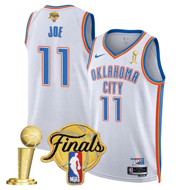 Men's Oklahoma City Thunder 2024-25 Champions Jersey - All Stitched Isaiah Joe11
