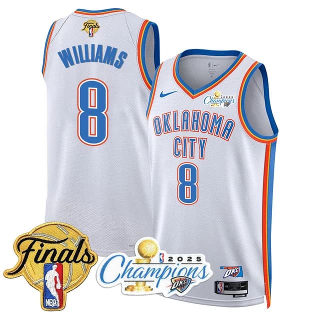 Men's Oklahoma City Thunder 2024-25 Champions Jersey - All Stitched Jalen Williams - 8