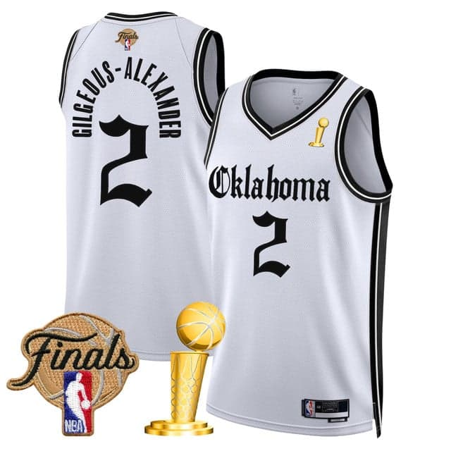 Men's Oklahoma City Thunder 2025 Champions 'Gothic Storm Edition' Swingman Jersey - All Stitched Gilgeous-Alexander 2