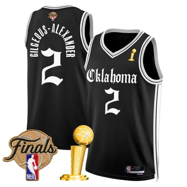 Men's Oklahoma City Thunder 2025 Champions 'Gothic Storm Edition' Swingman Jersey - All Stitched Gilgeous-Alexander