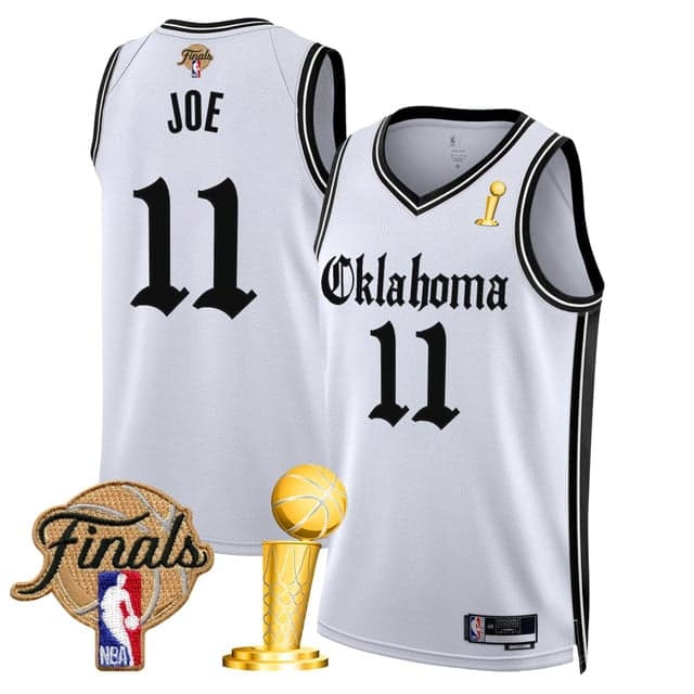 Men's Oklahoma City Thunder 2025 Champions 'Gothic Storm Edition' Swingman Jersey - All Stitched Isaiah Joe 11