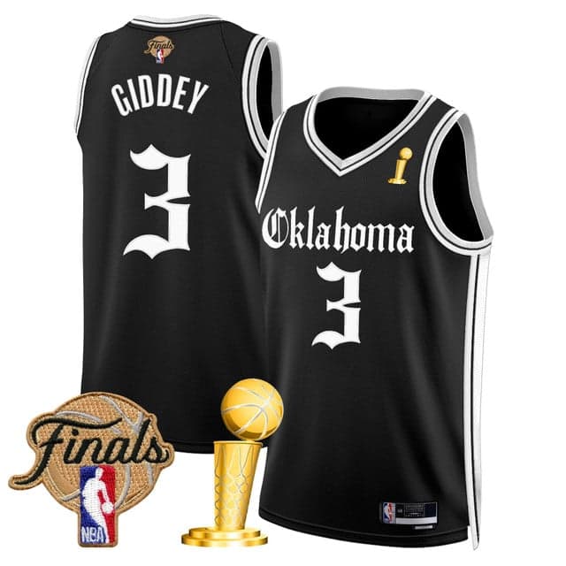 Men's Oklahoma City Thunder 2025 Champions 'Gothic Storm Edition' Swingman Jersey - All Stitched Josh Giddey