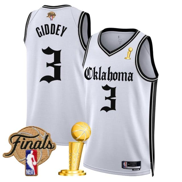 Men's Oklahoma City Thunder 2025 Champions 'Gothic Storm Edition' Swingman Jersey - All Stitched Josh Giddey 3