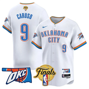 Men's Oklahoma City Thunder Baseball Jersey - Final Patch - All Stitched Alex Caruso - 9  #
